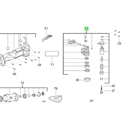 Корпус редуктора в зборі/Milwaukee M18FMT