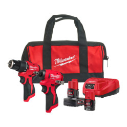 Набор из 2х инструментов аккумуляторных MILWAUKEE M12BLPP2B-422B (M12 BLPDRC, BLIDRC)