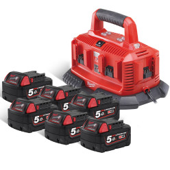 Энергокомплект MILWAUKEE M18 NRG-506 (ЗУ M1418 C6+6акк.Х5Ач В5) 