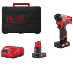Шуруповерт ударный аккумуляторный бесщёточный MILWAUKEE (170 Нм) M12 FID2-602Х (ЗУ+2акк.Х6Ач+HDкейс)