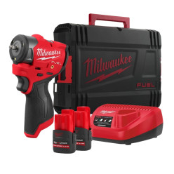 Гайковерт аккумуляторный бесщеточный MILWAUKEE 1/4'' (136 Нм) M12 FSCIWF14-252X, с кольцом