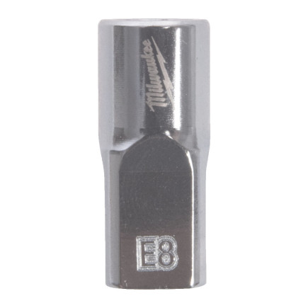 Головка торцевая хромированная TORX Е-стандарт ¼” MILWAUKEE, E8 Головка торцевая хромированная TORX Е-стандарт ¼” MILWAUKEE, E8
