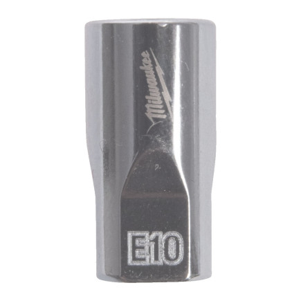 Головка торцевая хромированная TORX Е-стандарт ¼” MILWAUKEE, E10 Головка торцевая хромированная TORX Е-стандарт ¼” MILWAUKEE, E10