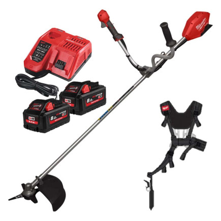 Коса аккумуляторная бесщёточная MILWAUKEE M18 FBCU-802 (ЗУ+2акк.Х8Ач), (замена на 4933499211) 