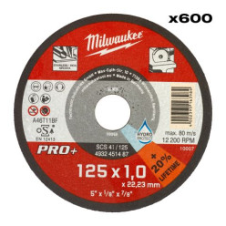 Диск отрезной по металлу MILWAUKEE, SCS 41/125х1 PRO+, Ø125мм (600шт)