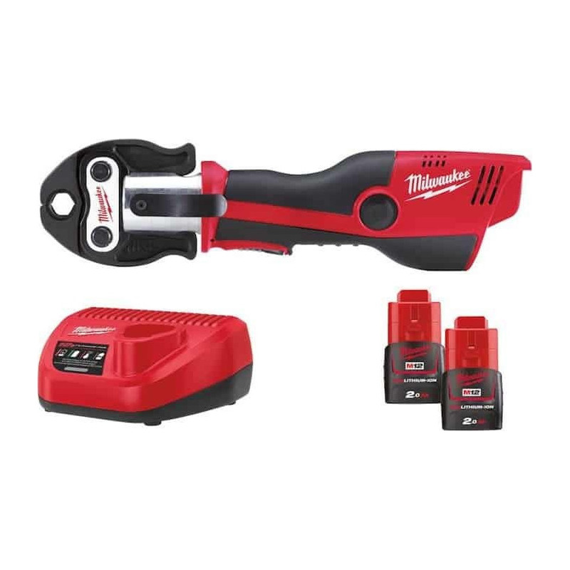 Обжимник гидравлический аккумуляторный для труб MILWAUKEE M12 HPT-202C (ЗУ+2Х2Ач+кейс) 