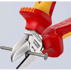 Кусачки боковые (бокорезы), Ø4,0мм, 140мм VDE KNIPEX 70 06 140, хромированные