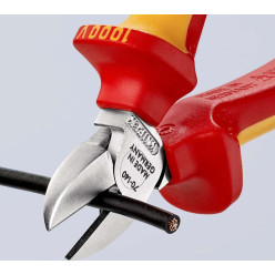 Кусачки боковые (бокорезы), Ø4,0мм, 140мм VDE KNIPEX 70 06 140 SB, хромированные