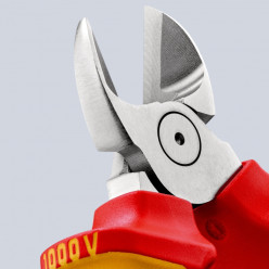 Кусачки боковые (бокорезы), Ø4,0мм, 160мм VDE KNIPEX 70 06 160 T BK, с страховкой, хромированные