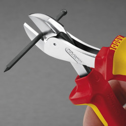 Кусачки боковые (бокорезы) X-Cut, Ø12,0мм, 160мм VDE KNIPEX 73 06 160 SB, хромированные