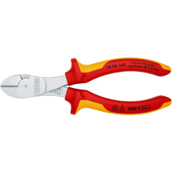 Кусачки боковые (бокорезы) особой мощности, Ø3,4мм, 160мм VDE KNIPEX 74 06 160, хромированные