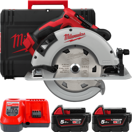 Пила дисковая аккумуляторная бесщеточная MILWAUKEE M18 BLCS66-502X Ø165мм (ЗУ+2акк.Х5Ач+HDкейс) 