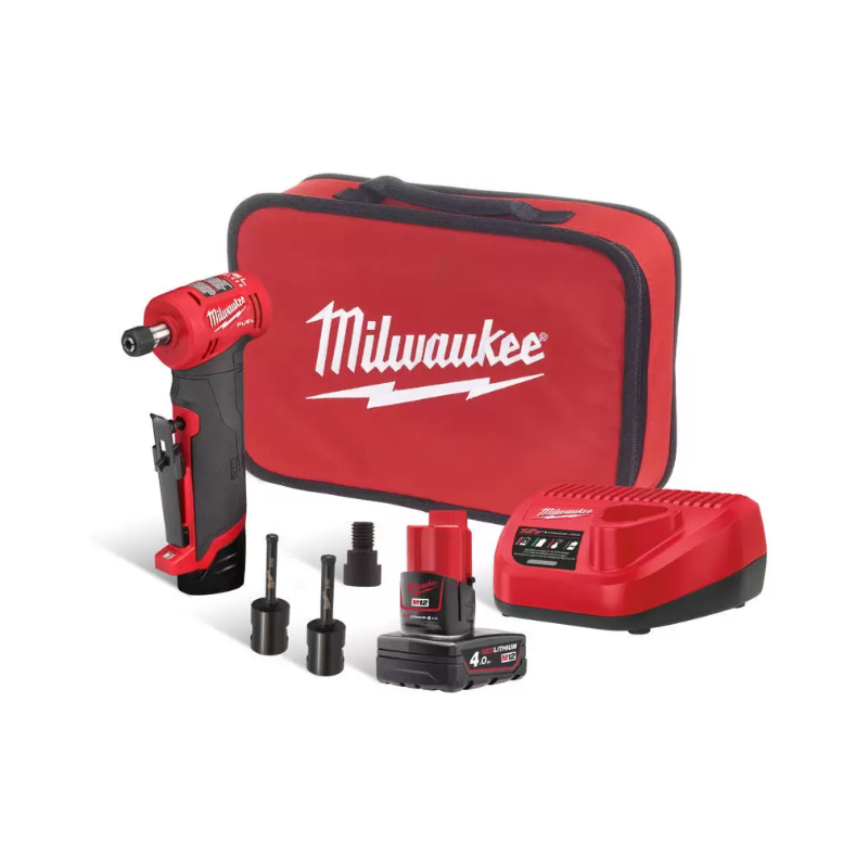 Машина шлифовальная аккумуляторная цанговая угловая MILWAUKEE M12 FDGA-422BA (ЗУ, 2акк.,сумка)