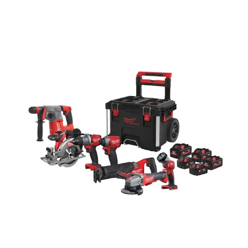 Набір інструментів акумуляторних MILWAUKEE, M18 FPP7B-855P ( дриль-шурупокрут з ударом M18 FDD2-0,  