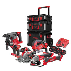 Набір інструментів акумуляторних MILWAUKEE, M18 FPP8C-553P (набір кейсів PACKOUT 4932464244, 3 акуму