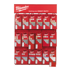 Полотна для лобзиков на дисплее RED RACK MILWAUKEE (18 наборов)