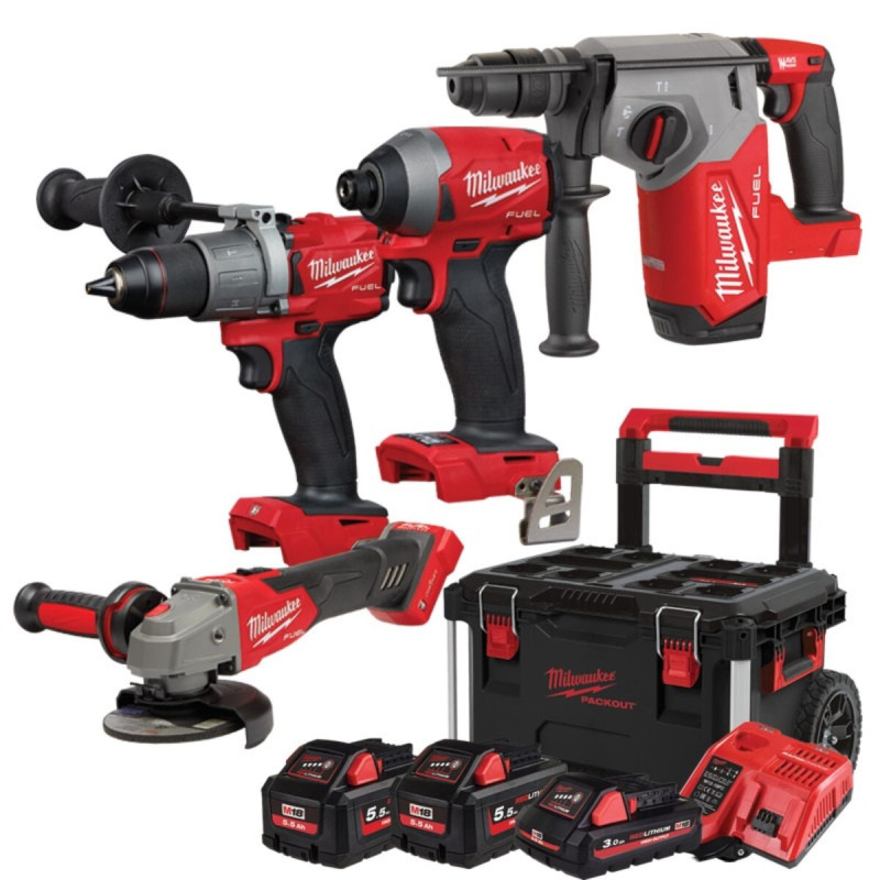 Набор инструментов аккумуляторных бесщеточных PACKOUT MILWAUKEE M18 FPP4B2-533P