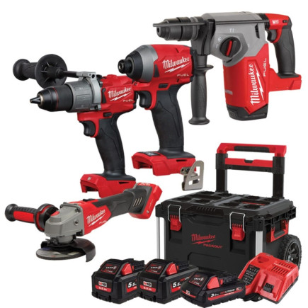 Набор инструментов аккумуляторных бесщеточных PACKOUT MILWAUKEE M18 FPP4B2-533P
