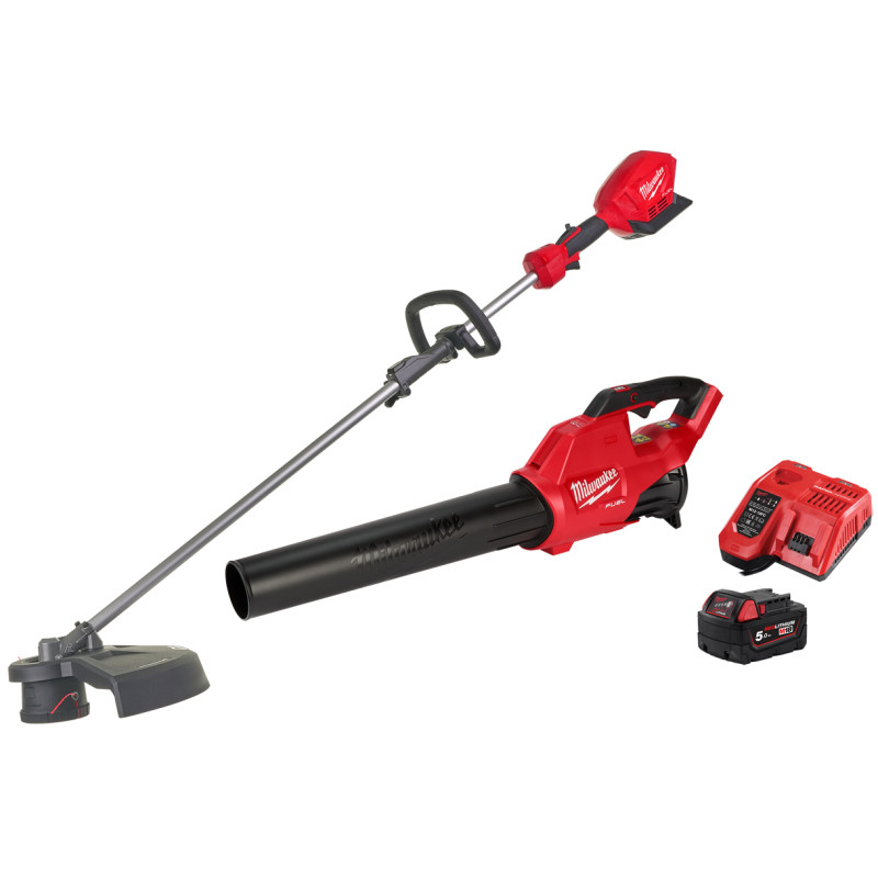 Набор инструментов аккумуляторны садовых MILWAUKEE M18 FPP2OPL3-501 (ЗУ,1х5Ач,триммер, воздуходувка)