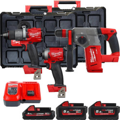Набор инструментов акумуляторных MILWAUKEE, M18FPP3P2-533P(ЗУ,2х5,5Ач,1х3Ач,M18 FPD2,FID2,CHX.кейси)