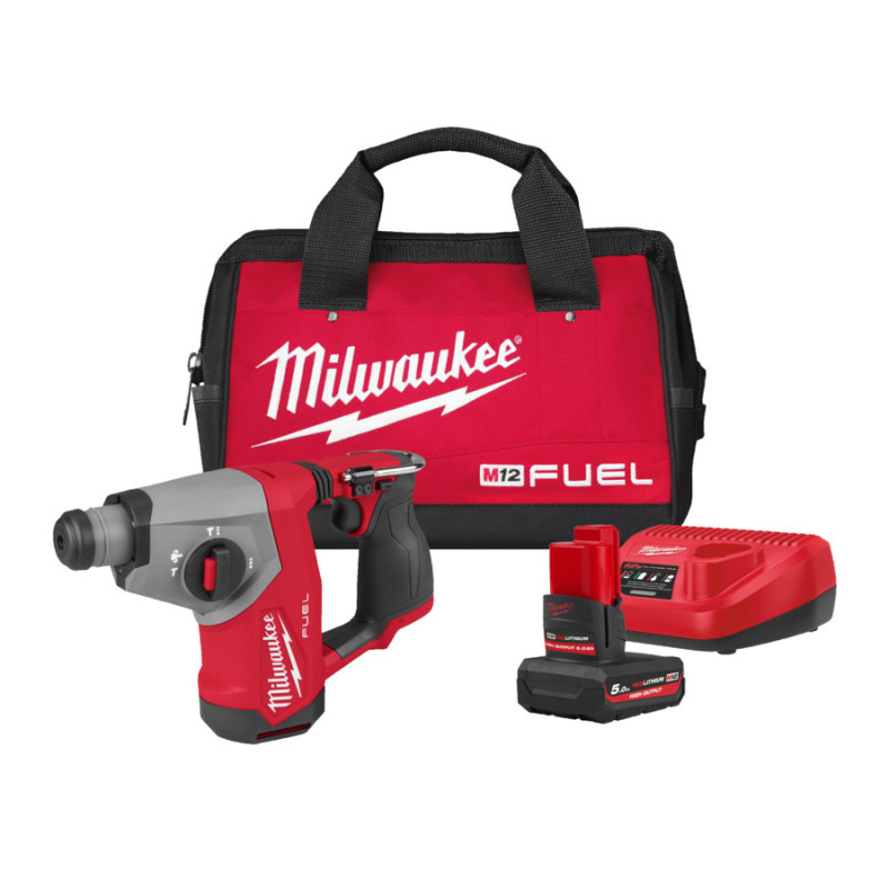 Перфоратор аккумуляторный бесщёточный SDS-PLUS MILWAUKEE M12 FHAC16-501BRF (1,15Дж)