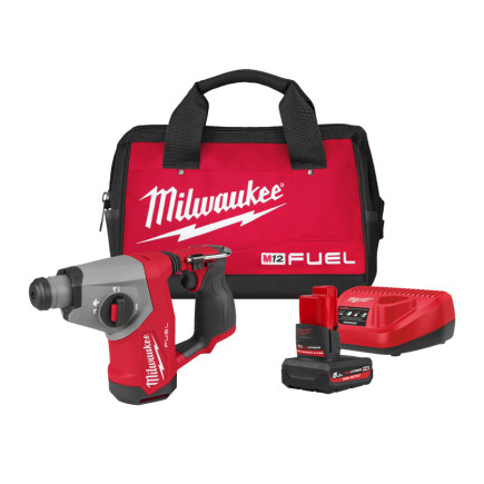 Перфоратор аккумуляторный бесщёточный SDS-PLUS MILWAUKEE M12 FHAC16-501BRF (1,15Дж)