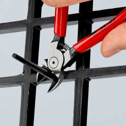 Кусачки боковые (бокорезы) для пластмассы, 140мм KNIPEX 72 01 140, фосфатированные