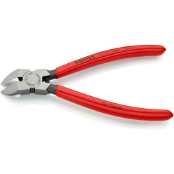 Кусачки боковые (бокорезы) для пластмассы, 45°, 160мм KNIPEX 72 11 160 SB, фосфатированные