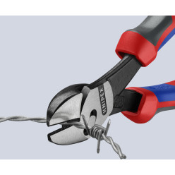 Кусачки боковые (бокорезы) особой мощности TwinForce, Ø5,5мм, 180мм KNIPEX 73 72 180, фосфат 