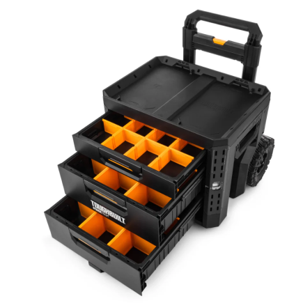 Ящик для инструментов TOUGHBUILT TB-B1-D-R93 StackTech на колесах 1+2 выдвижными ящиками