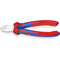 Кусачки боковые (бокорезы), Ø4,0мм, 180мм KNIPEX 70 05 180 SB, хромированные