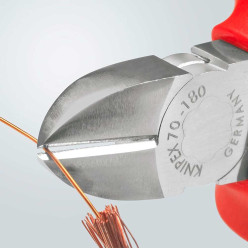 Кусачки боковые (бокорезы), Ø4,0мм, 180мм KNIPEX 70 05 180 SB, хромированные