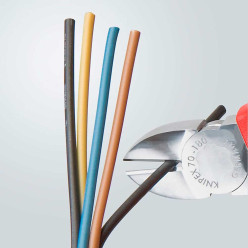 Кусачки боковые (бокорезы), Ø4,0мм, 180мм KNIPEX 70 05 180 T, с страховкой, хромированные