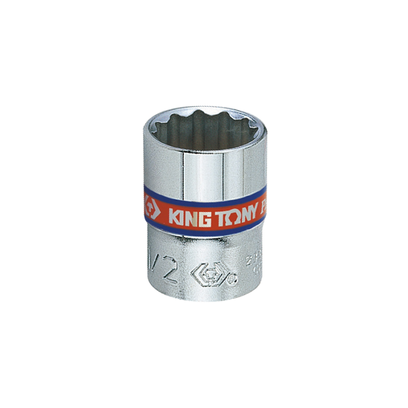 Головка торцевая хромированная 1/4" KING TONY, 1/4", (звезда 12 гранн.)
