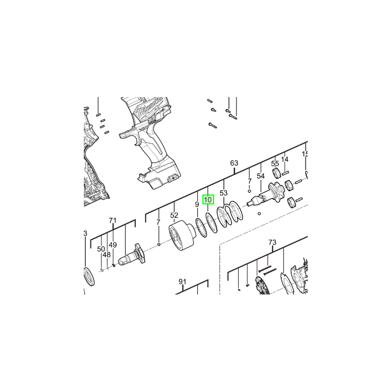 Шайба редуктора гайкокрута M18FHIWP12 MILWAUKEE