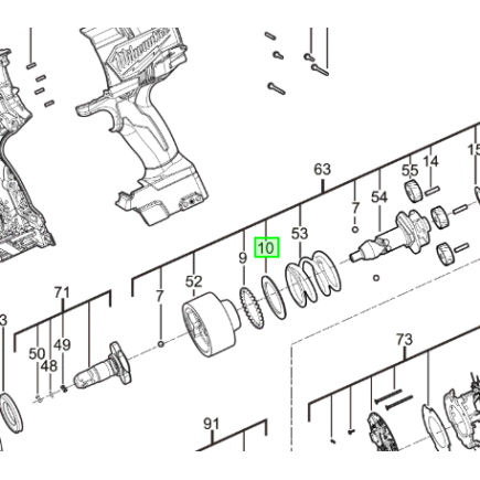 Шайба редуктора гайкокрута M18FHIWP12 MILWAUKEE