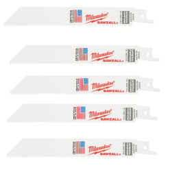 Полотно для сабельных пил MILWAUKEE, 150х2,5/1,8мм, (5шт), (универсальное) 