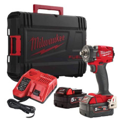 Гайковерт аккумуляторный бесщеточный 3/8'' MILWAUKEE, M18 FIW2F38-502X, 339Нм, с кольцом