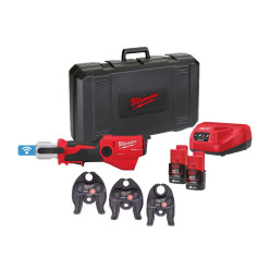 Обжимник гидравлический аккумуляторный для труб MILWAUKEE, M12 ONEHPT-202C U-SET (ЗУ, 2х2Ач, кейс)
