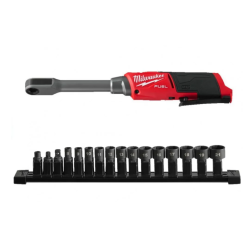 Гайковерт-трещетка угловой аккумуляторный бесщёточный Hex14.4мм MILWAUKEE, M12 FPTR-0, 81Нм (каркас)