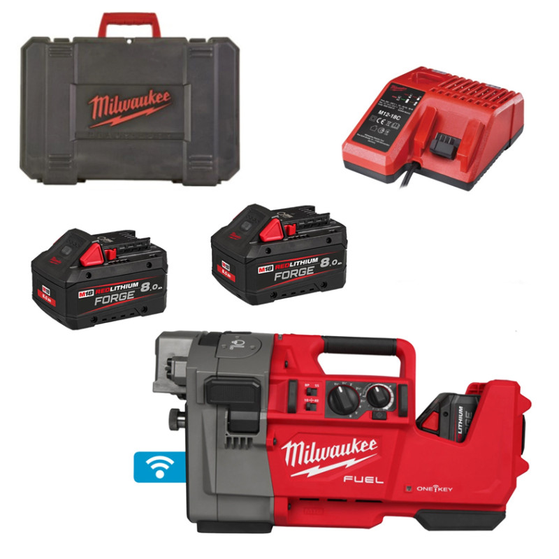 Желобонакатчик роликовый аккумуляторный MILWAUKEE, M18 FRGRO114-802C (ЗУ, 2х8Ач, кейс)