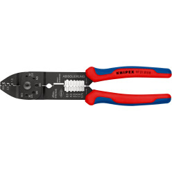Клещи для опрессовки, резки и зачистки 230мм KNIPEX 97 21 215 B SB, фосфатированные