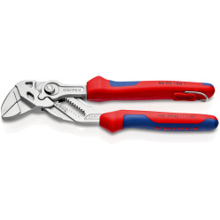 Клещи переставные-гаечный ключ, Ø40мм KNIPEX 86 05 180 T, с страховкой, хромированные