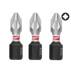 Бита SHOCKWAVE MILWAUKEE, PZ2, 25мм, (3шт)