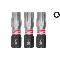 Бита SHOCKWAVE MILWAUKEE, TX40, 25мм, (3шт)