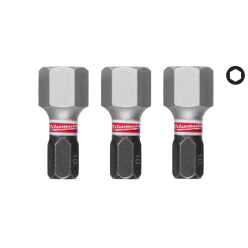 Бита SHOCKWAVE MILWAUKEE, Hex10, 25мм, (3шт)