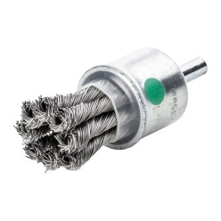 Щётка торцева для прямых шлифмашин MILWAUKEE, S6 19x28x72мм, нержавейка, витая, 0,35мм (3шт)