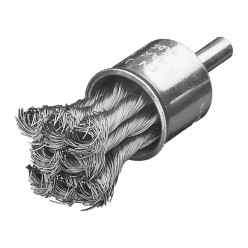 Щётка торцева для прямых шлифмашин MILWAUKEE, S6 22x28x72мм, стальная, витая, 0,35мм (3шт)