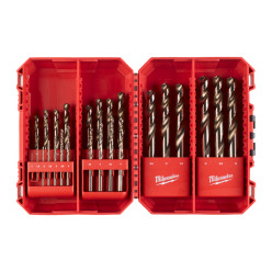 Набор сверл по металлу кобальтовых HSS-Co MILWAUKEE Set CB, DIN338, (Ø1-13мм) (25шт)
