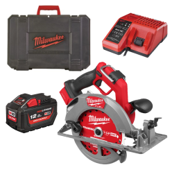 Пила дисковая аккумуляторная бесщеточная MILWAUKEE, M18 FCSO190GR-121C, Ø190мм (ЗУ, 1х12Ач FORGE)